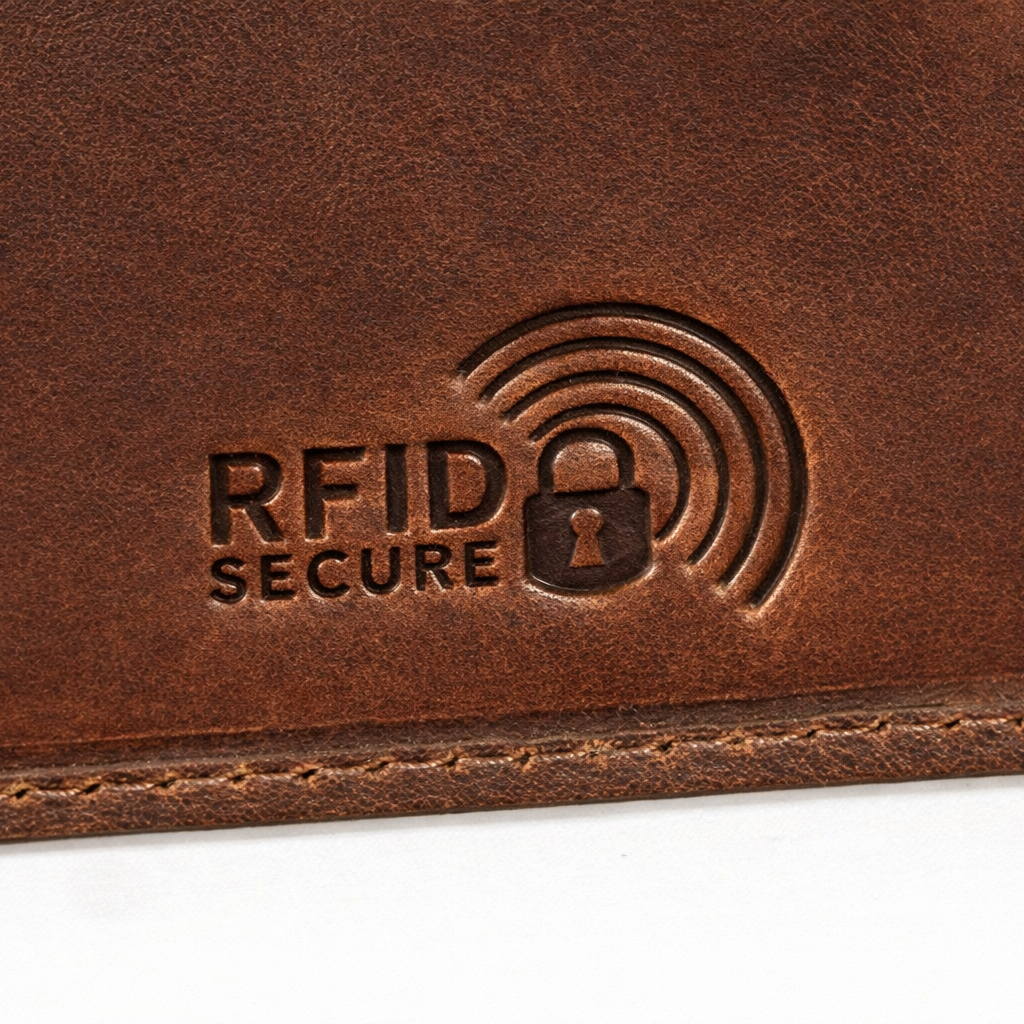 Brown Leather Two Fold Wallet