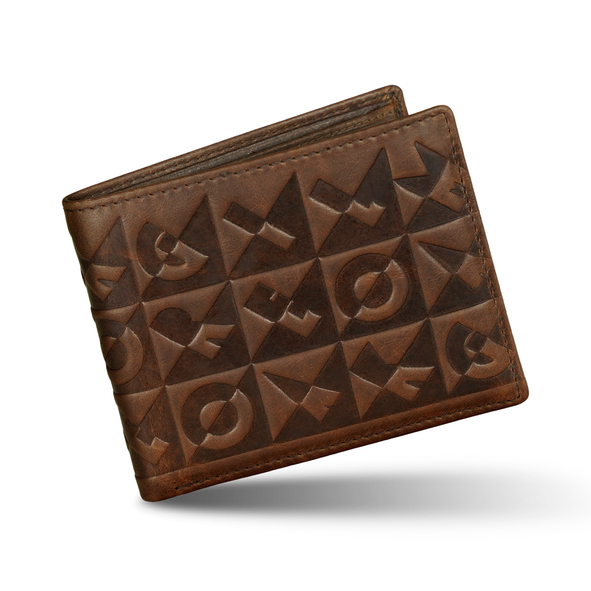 Brown Leather Two Fold Wallet