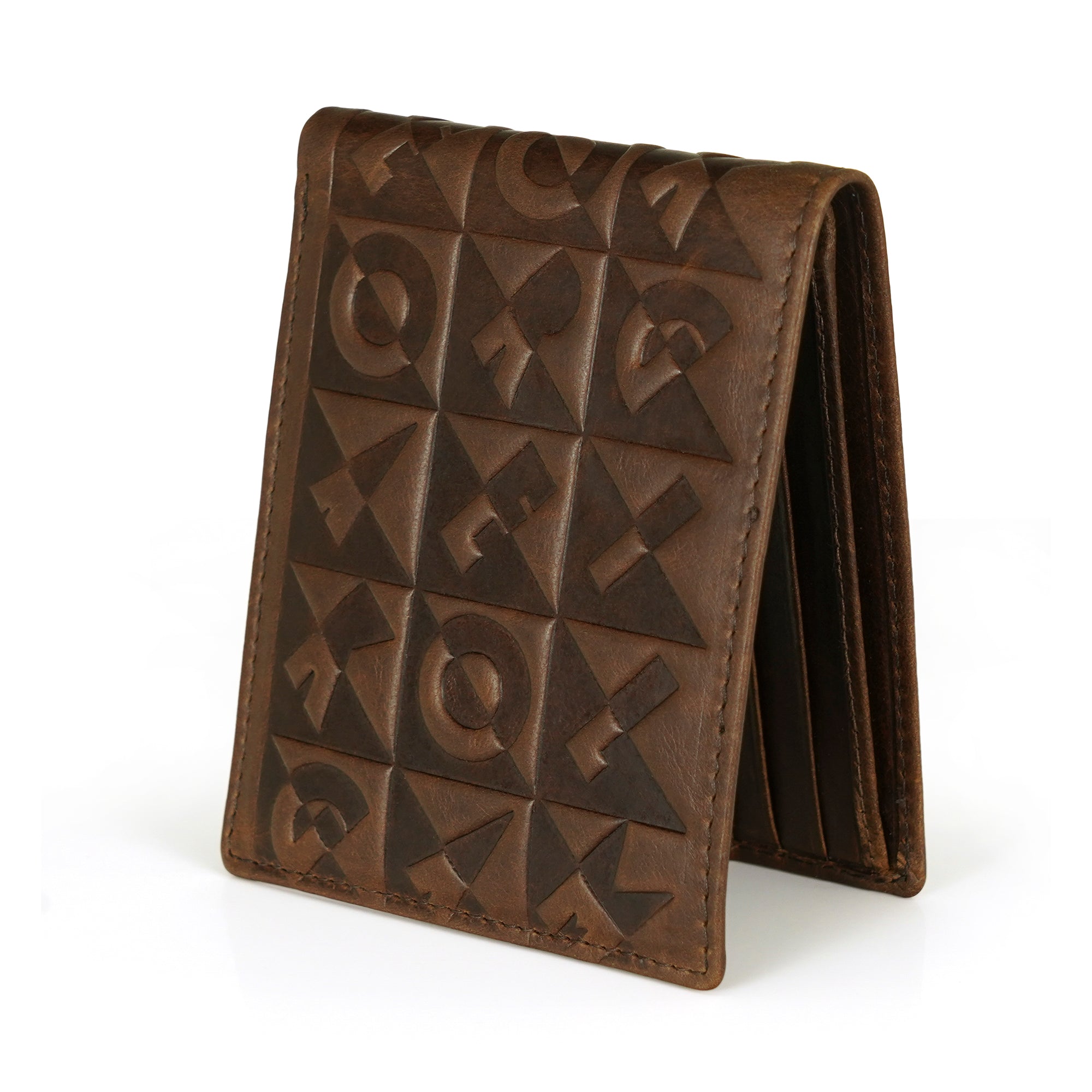 Brown Leather Two Fold Wallet