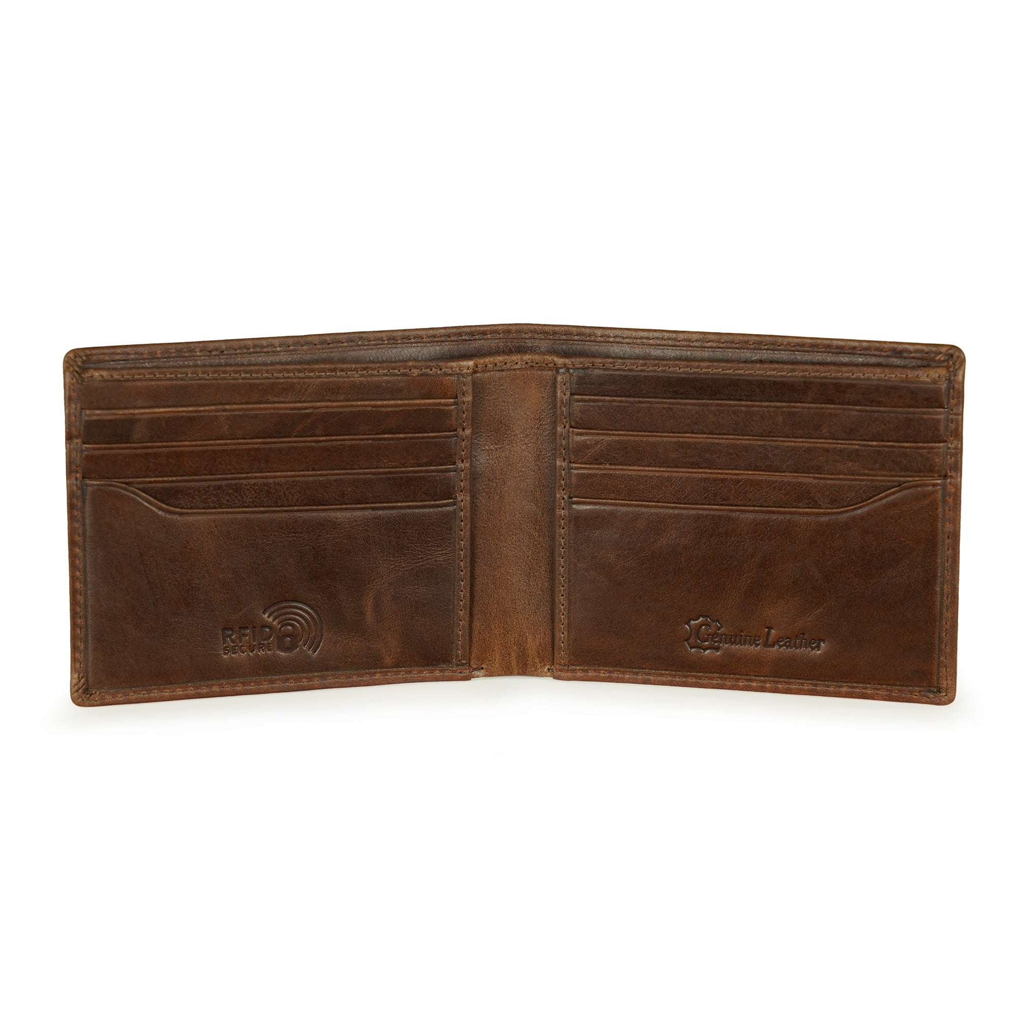 Brown Leather Two Fold Wallet