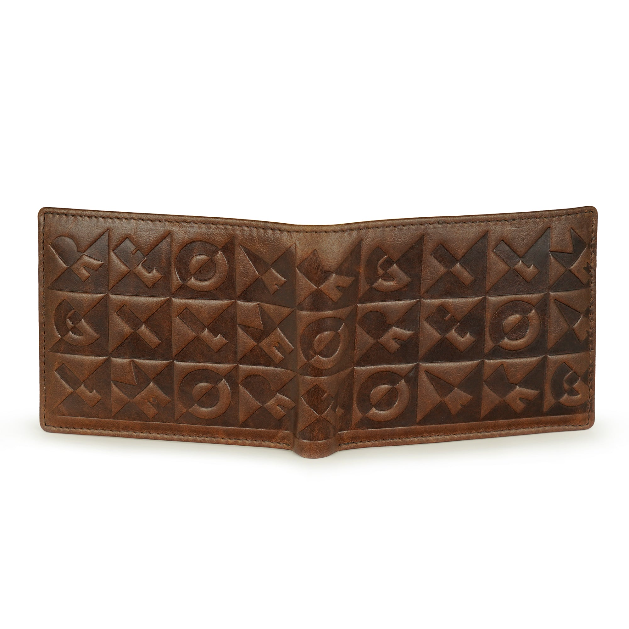 Brown Leather Two Fold Wallet