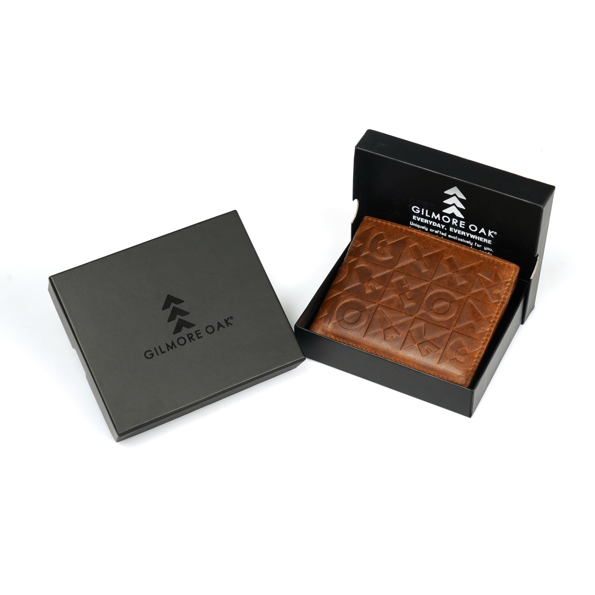 Beige Leather Two Fold Wallet