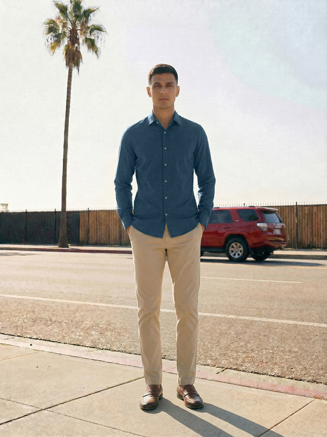 Men Teal Formal Shirt