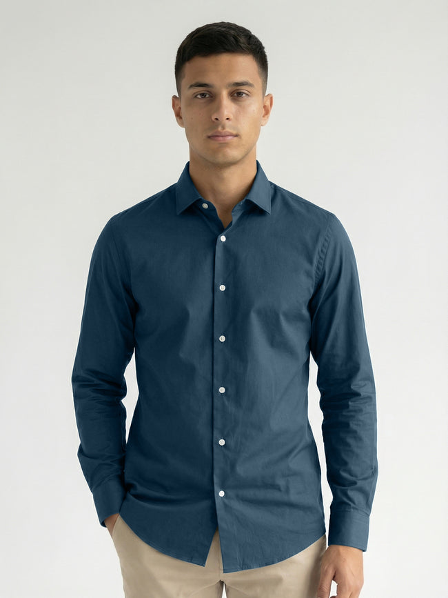 Men Teal Formal Shirt