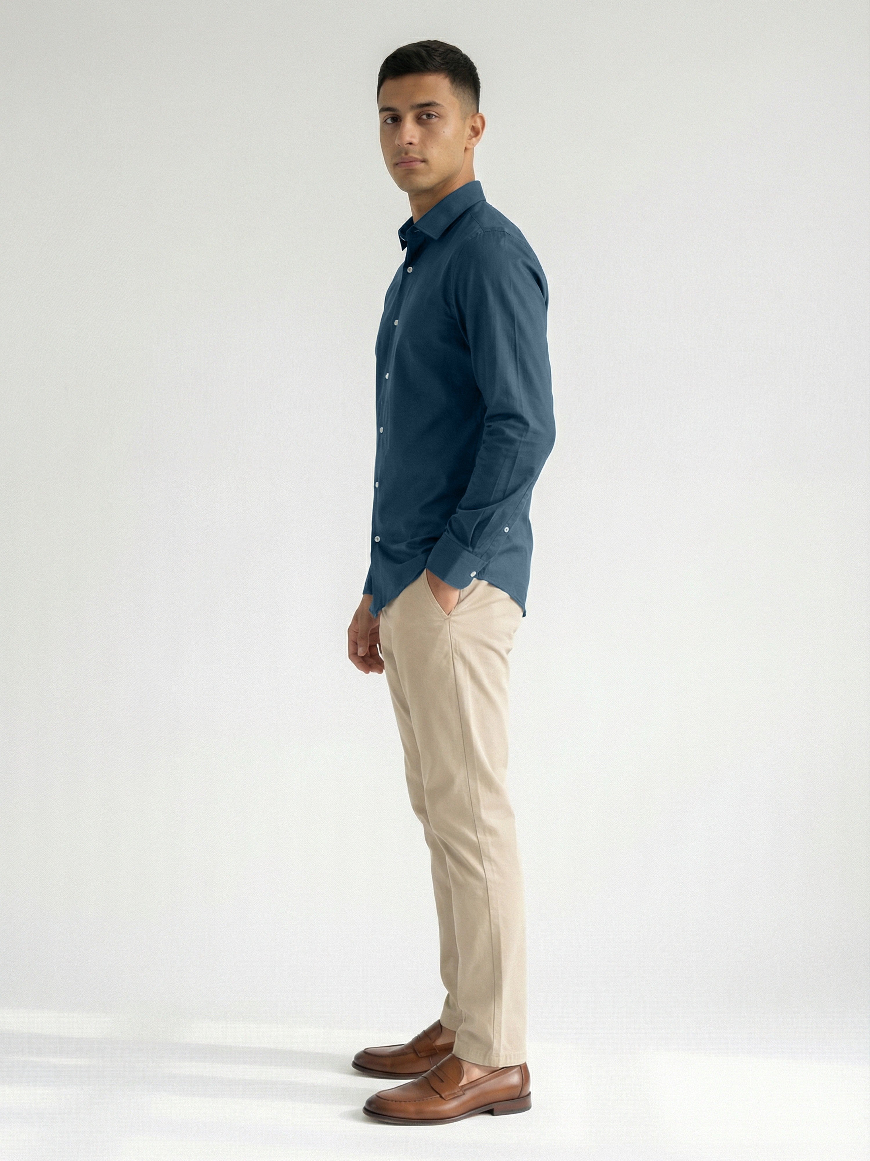 Men Teal Formal Shirt