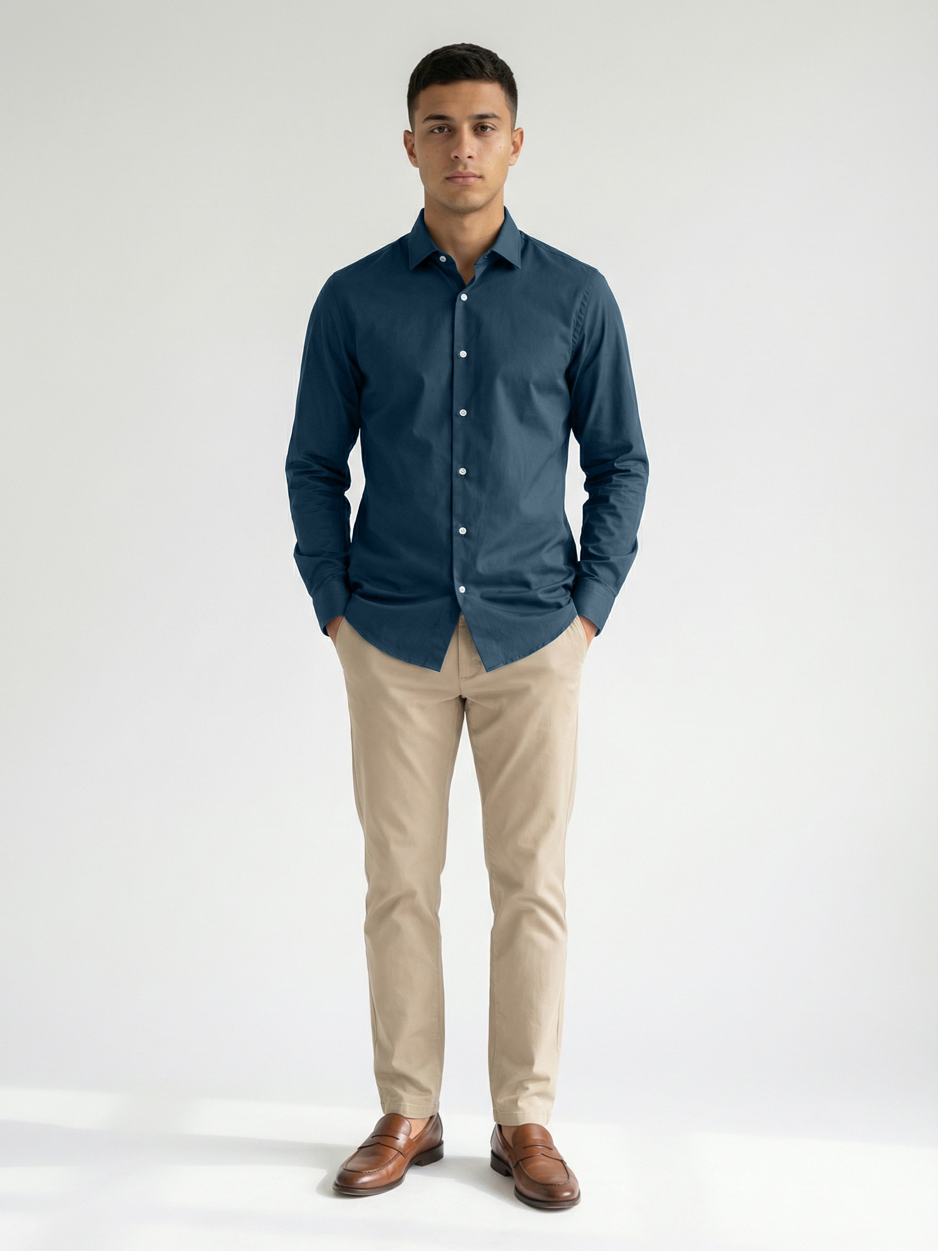 Men Teal Formal Shirt