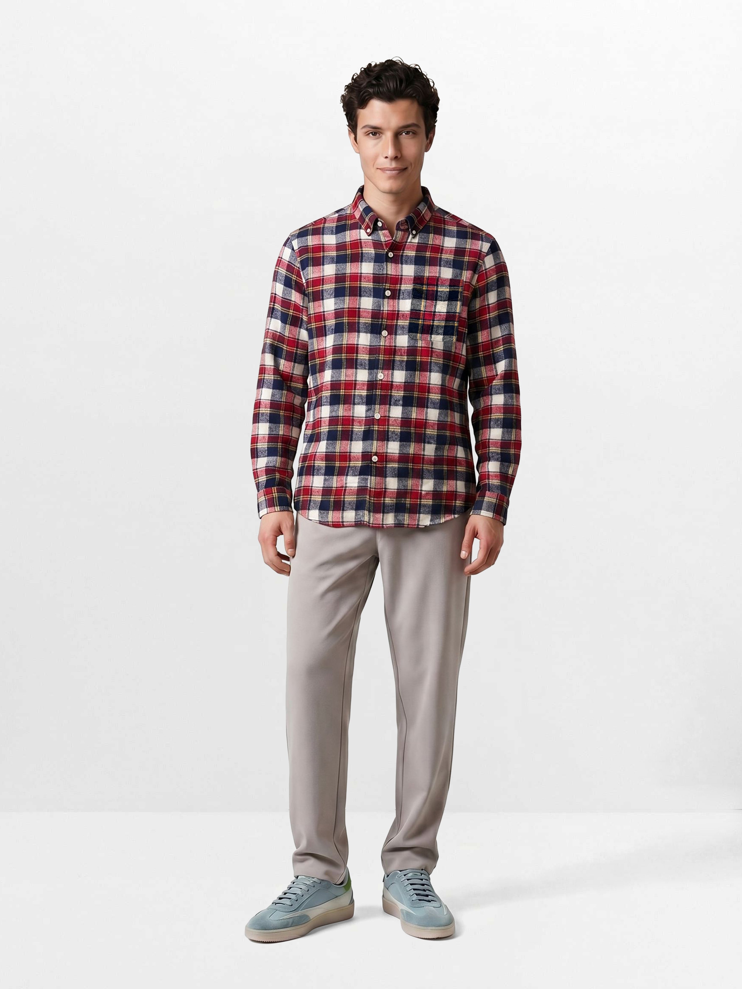 Men Multi Checked Shirt