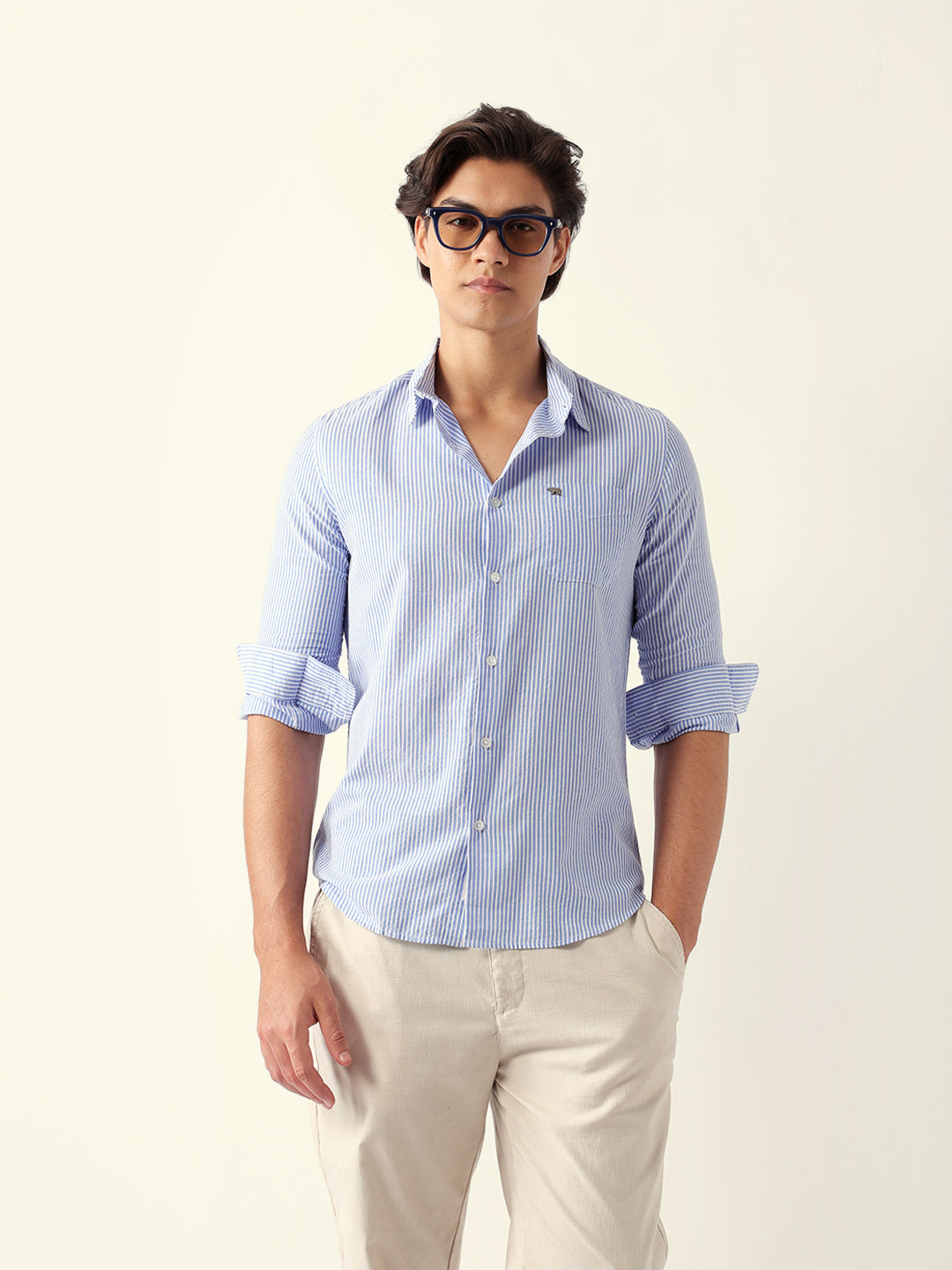 Men Blue Casual Shirt