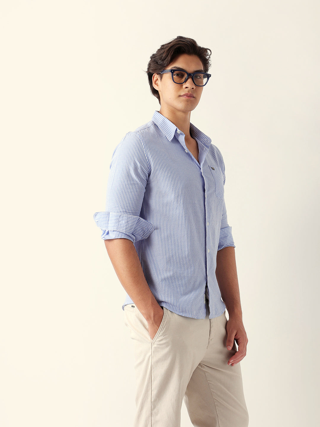 Men Blue Casual Shirt