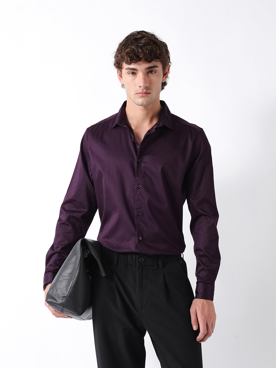 Men Purple Casual Shirt