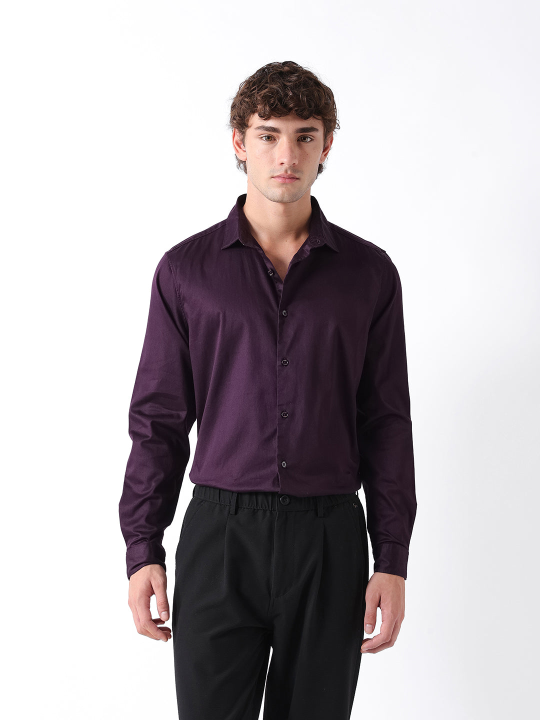 Men Purple Casual Shirt