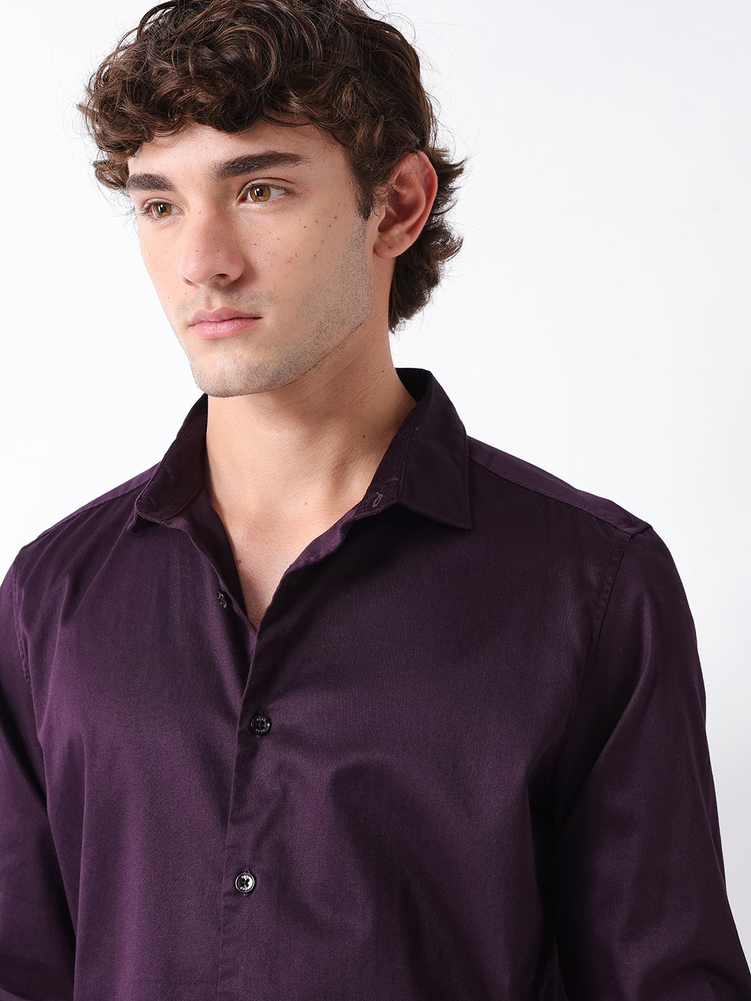 Men Purple Casual Shirt