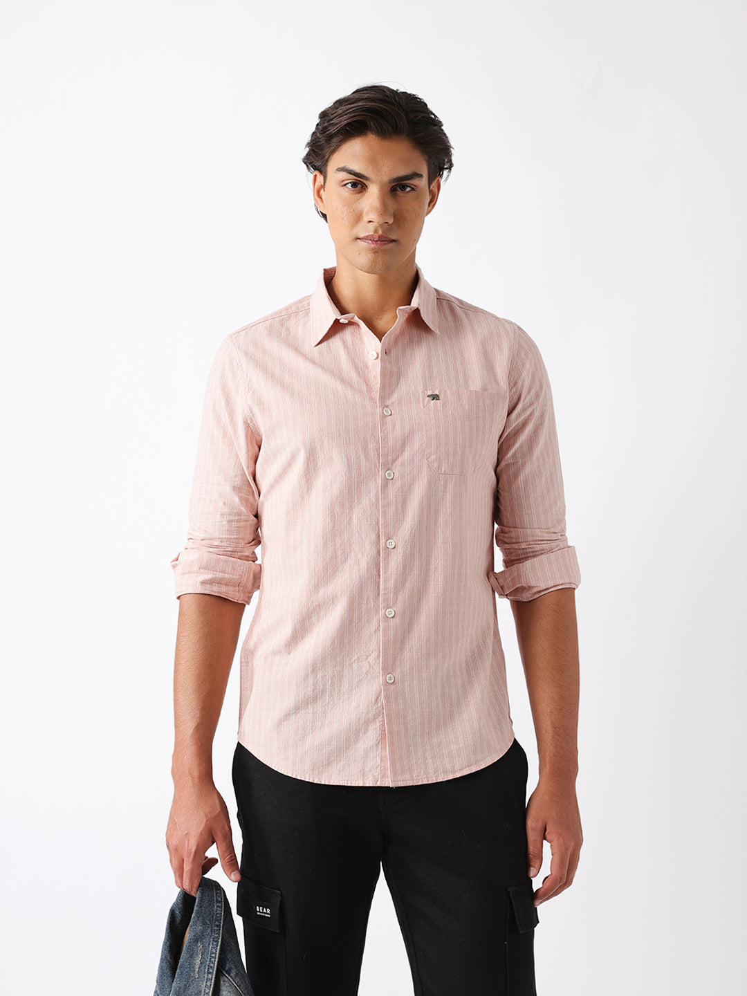 Men Pink Casual Shirt