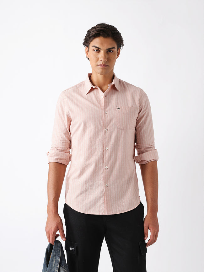 Men Pink Casual Shirt