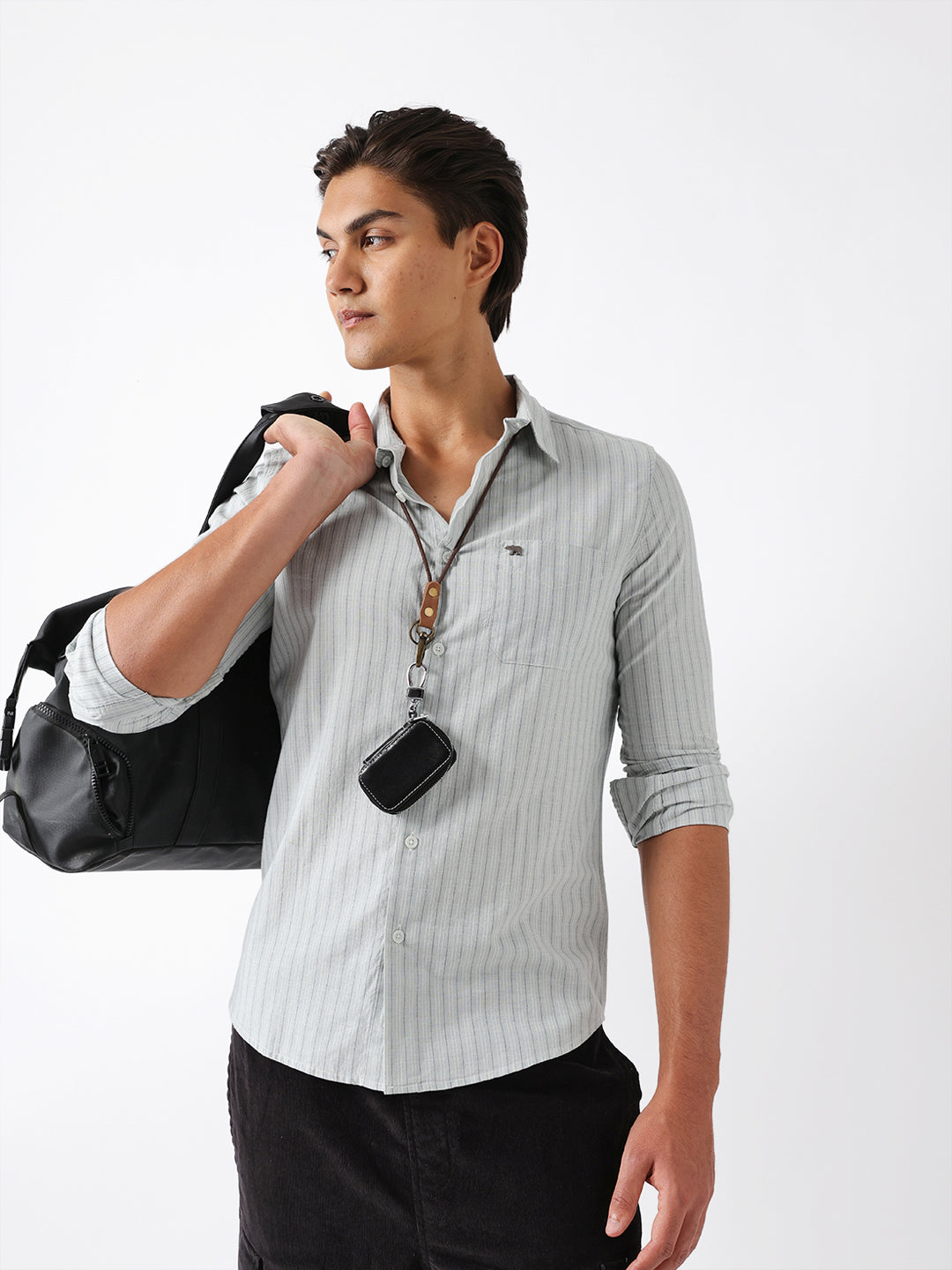 Men Grey Casual Shirt