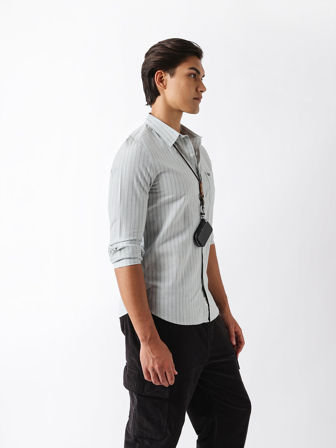 Men Grey Casual Shirt