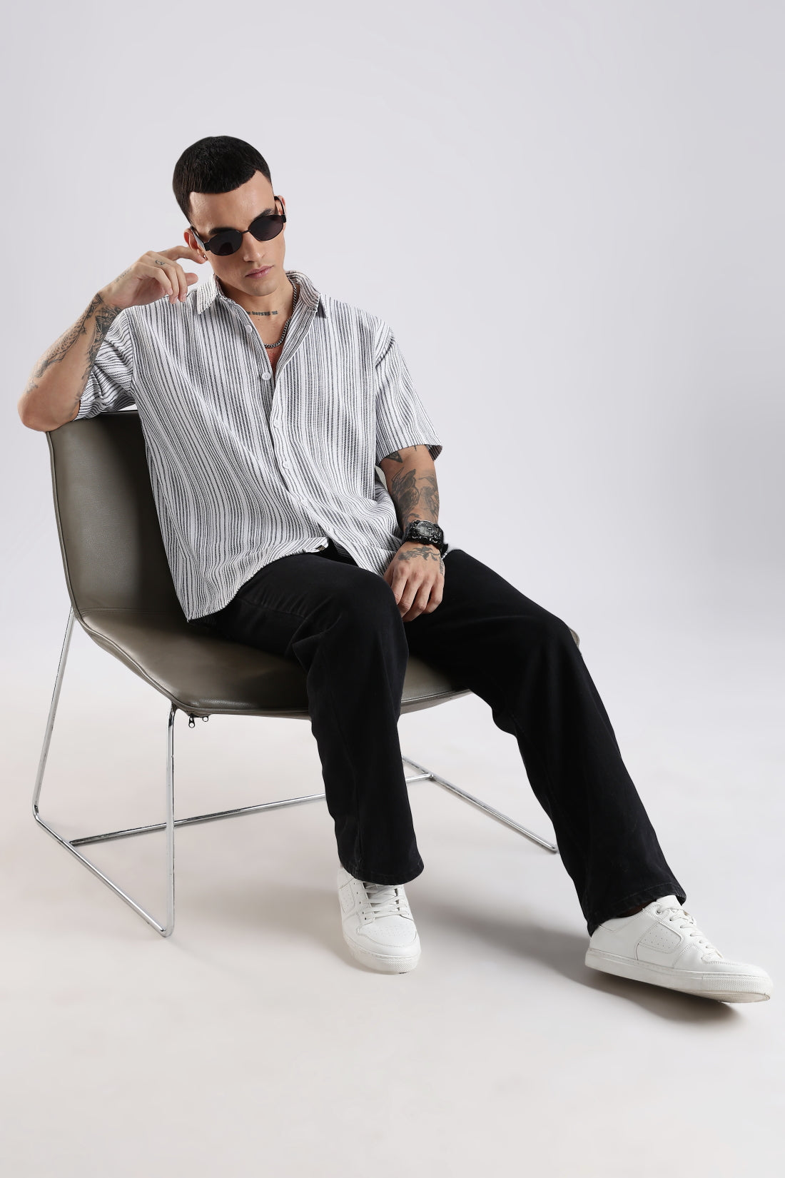 Men White Casual Shirt