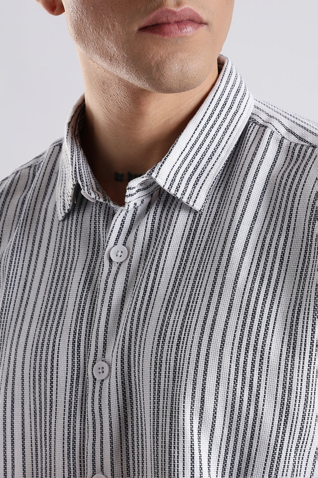 Men White Casual Shirt