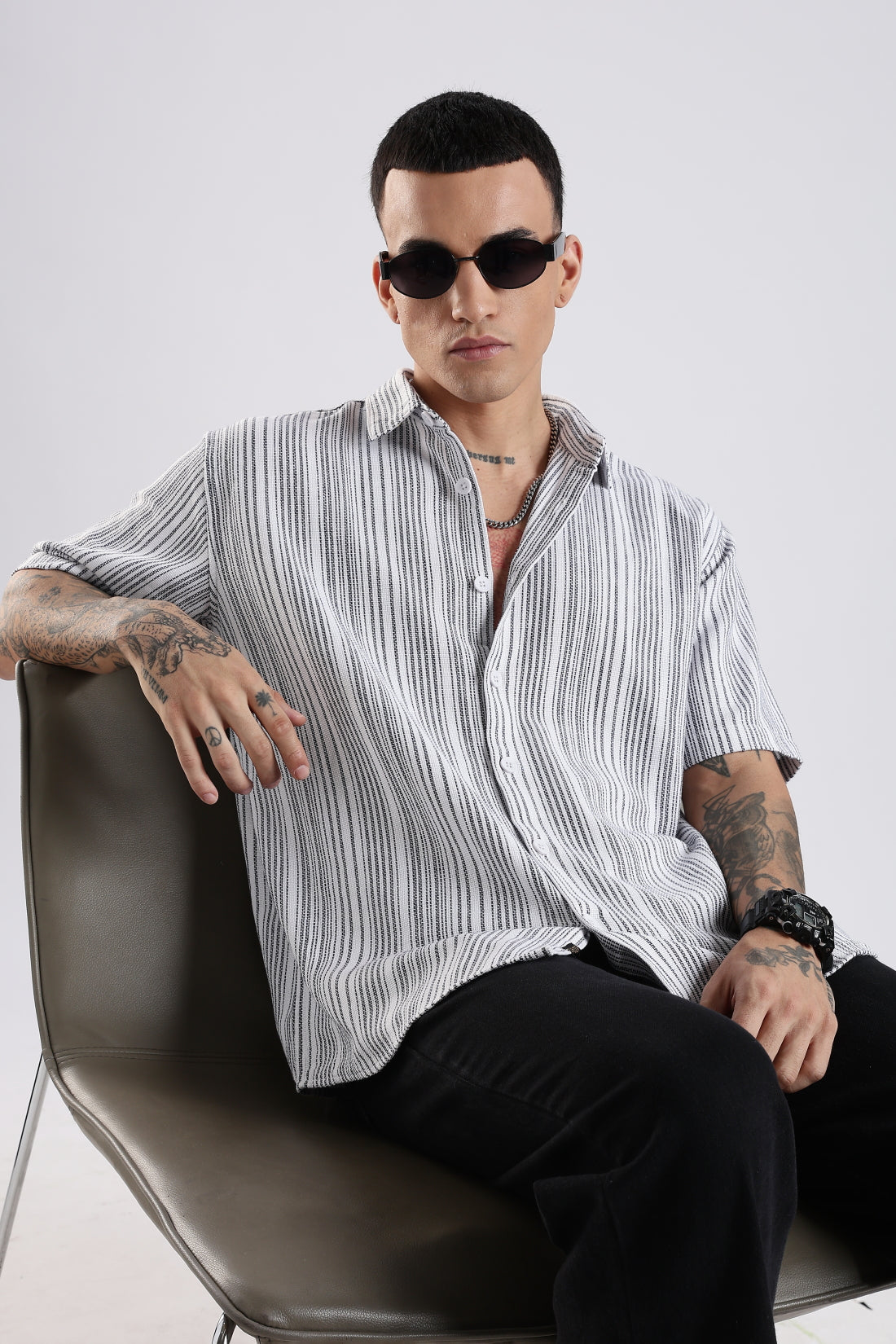 Men White Casual Shirt