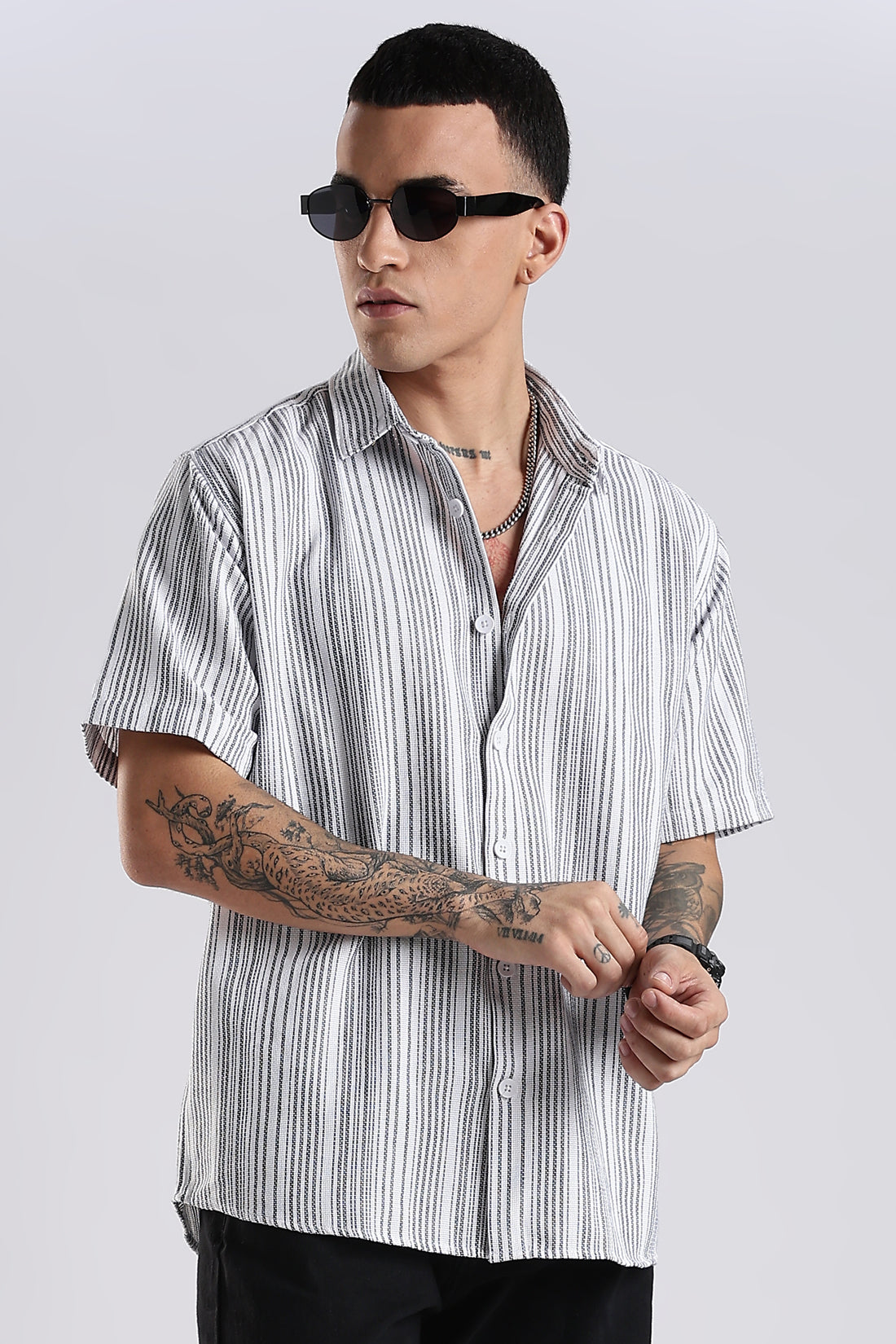 Men White Casual Shirt