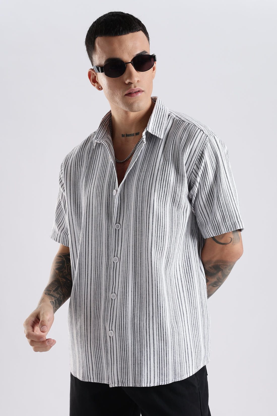 Men White Casual Shirt