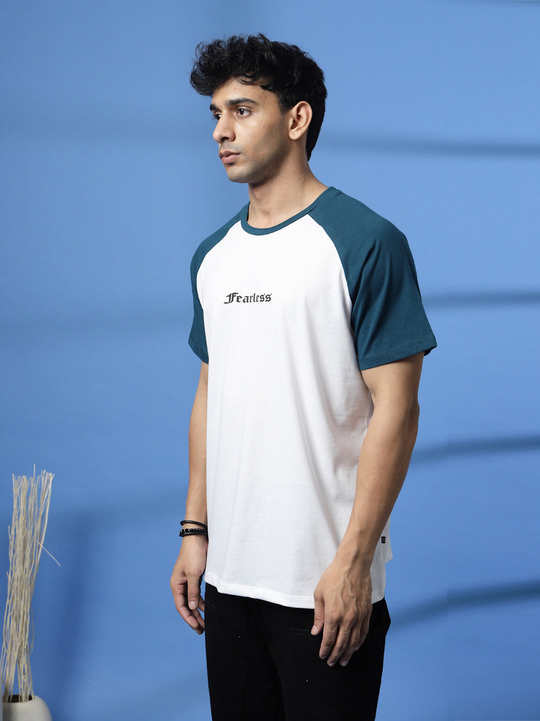 Men White Typography Oversized T-Shirt