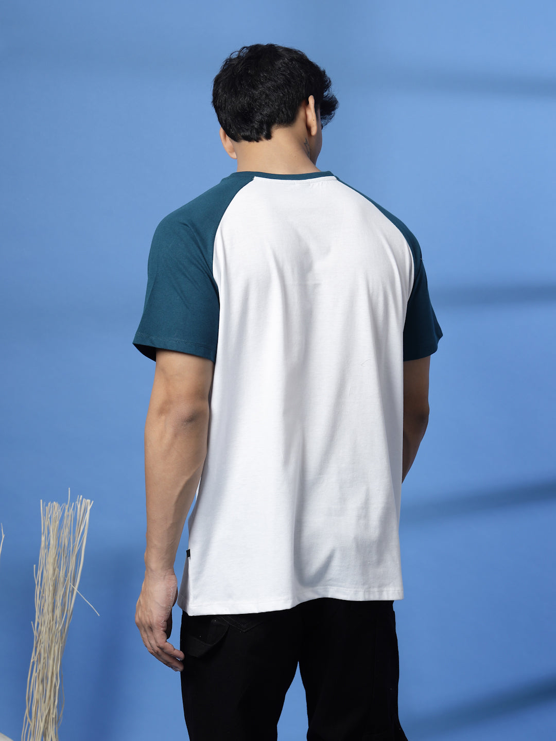 Men White Typography Oversized T-Shirt