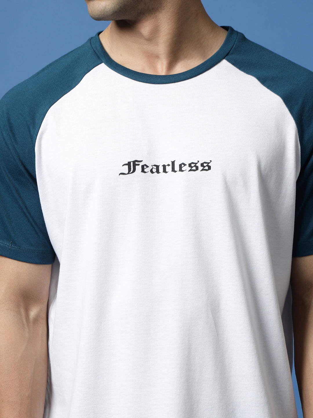 Men White Typography Oversized T-Shirt