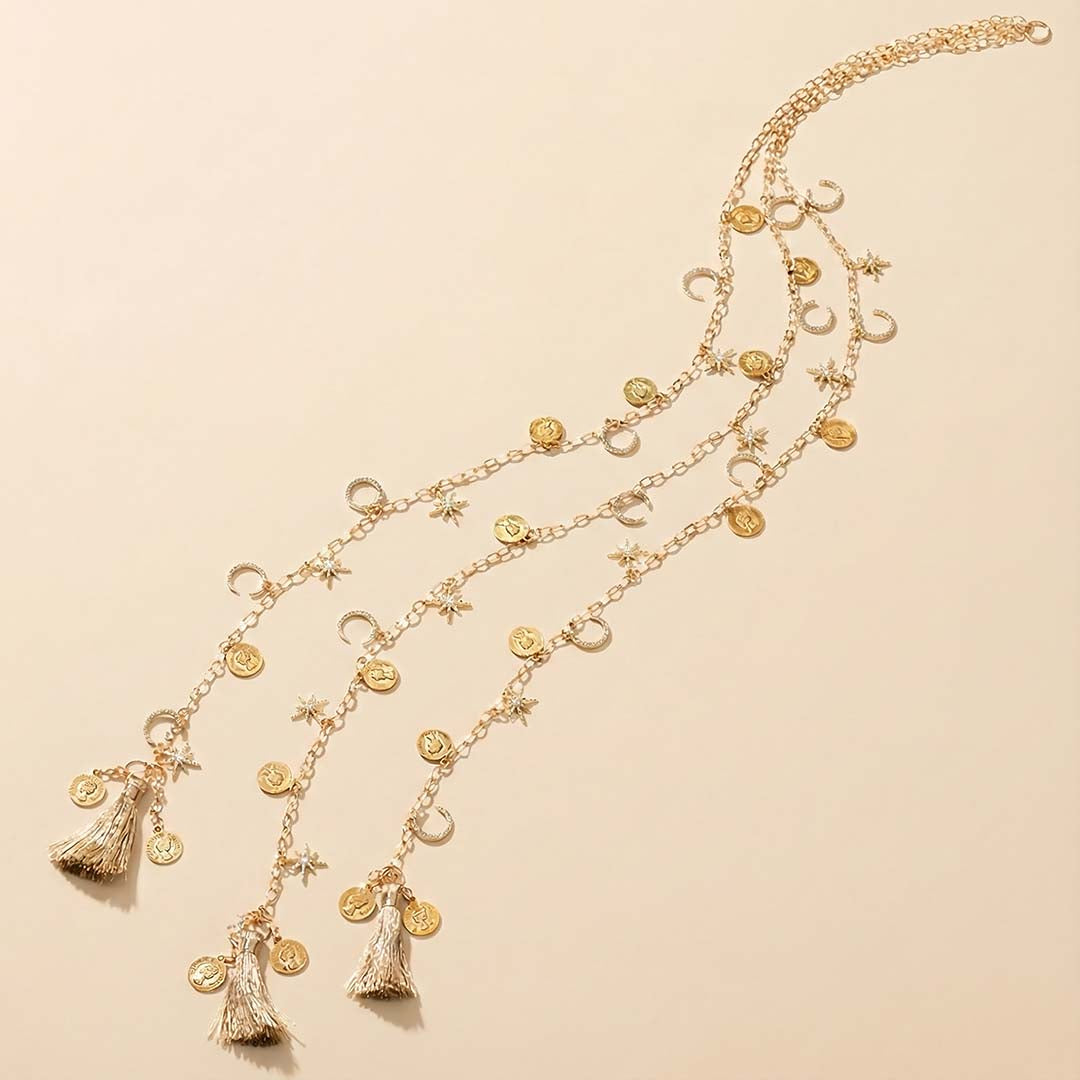 Gold Sitara Crystal Tassels - Parandi