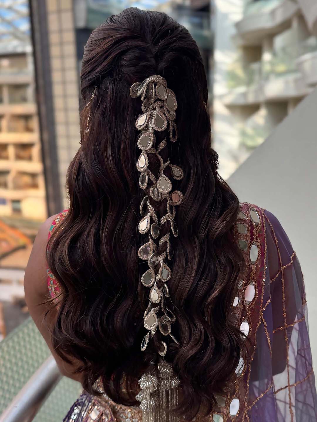 Gold Mirror Parandi with Tassel