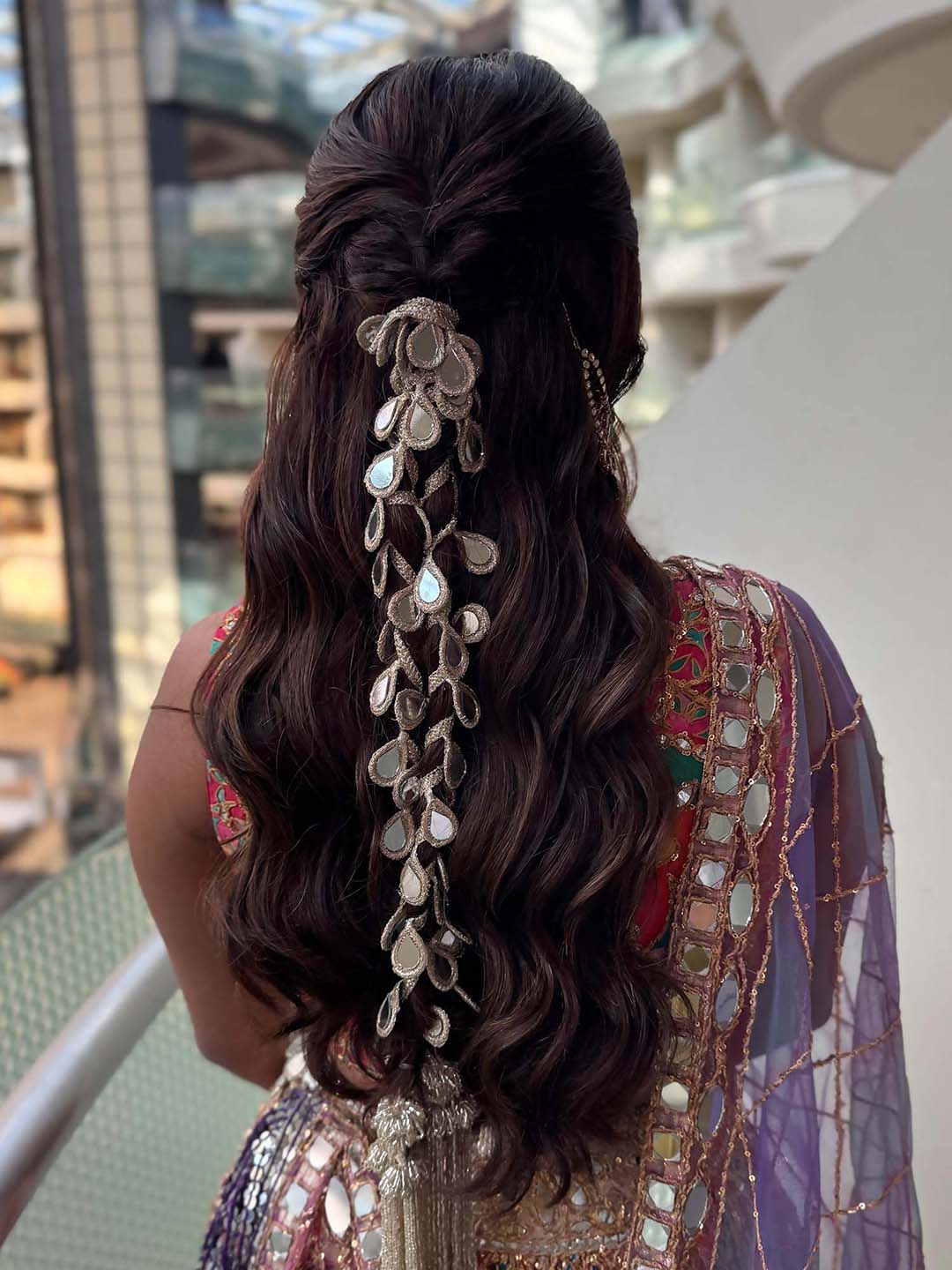 Gold Mirror Parandi with Tassel