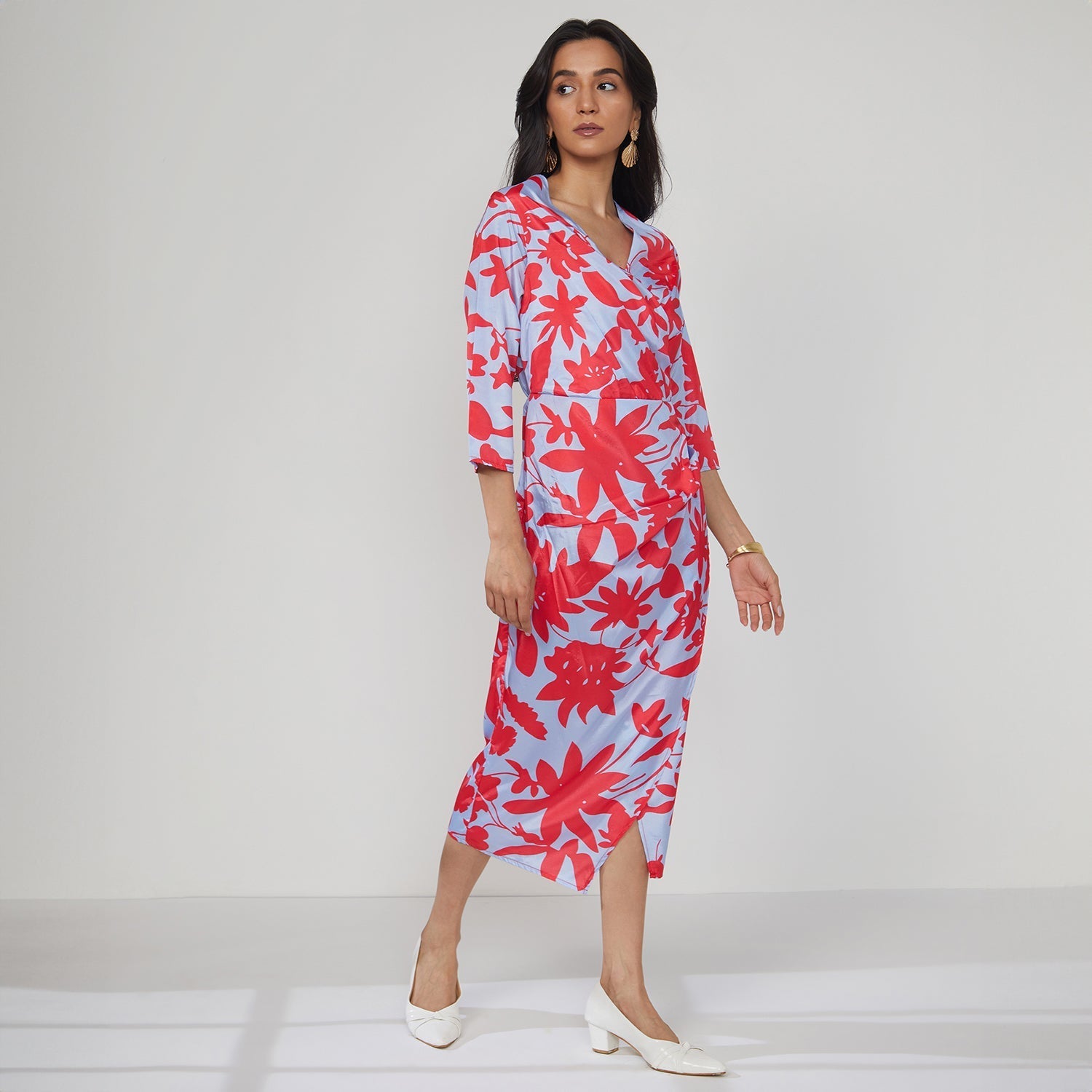 Women Multi Contrast Botanical Dress