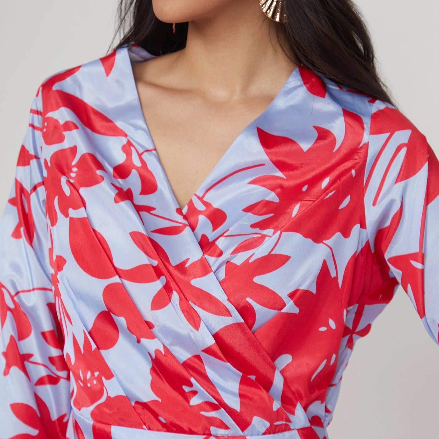 Women Multi Contrast Botanical Dress