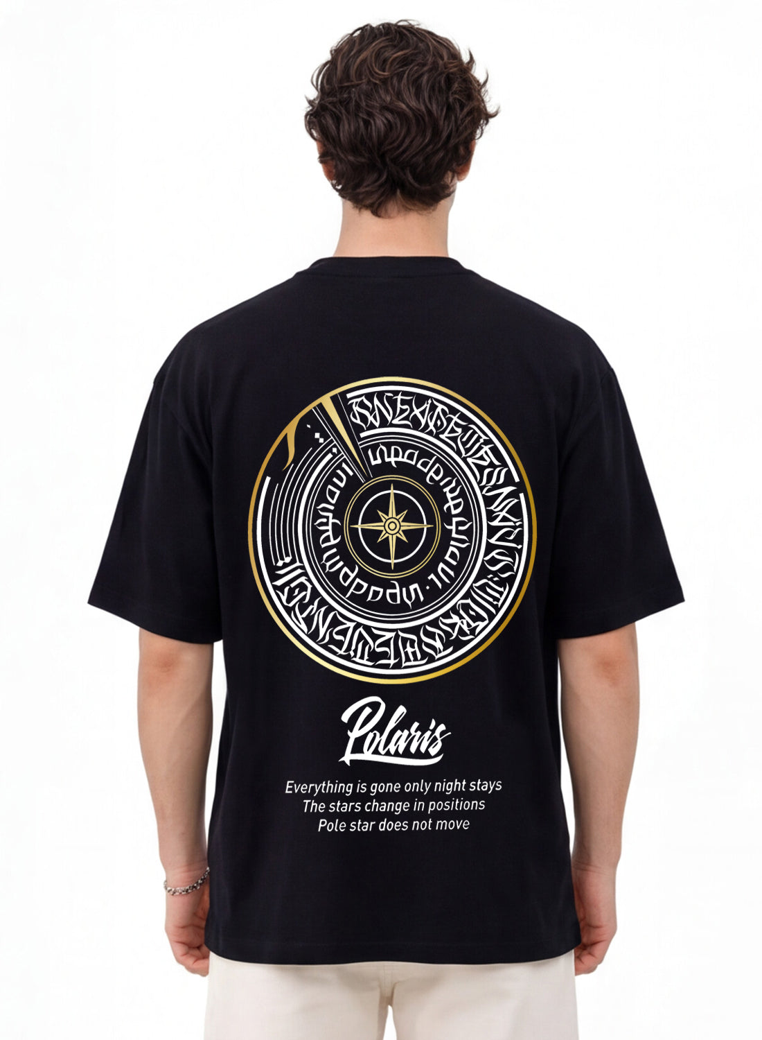 Men Oversize Fit Back Printed T-Shirt