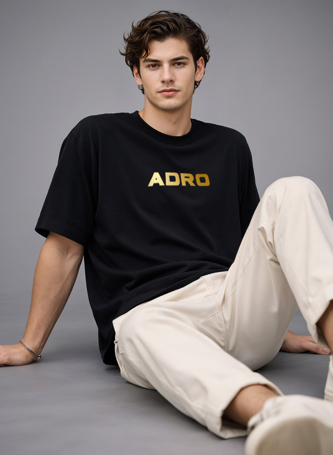Men Oversize Fit Back Printed T-Shirt