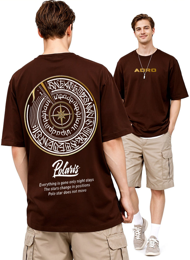 Men Oversize Fit Back Printed T-Shirt
