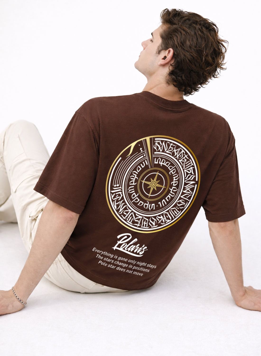 Men Oversize Fit Back Printed T-Shirt