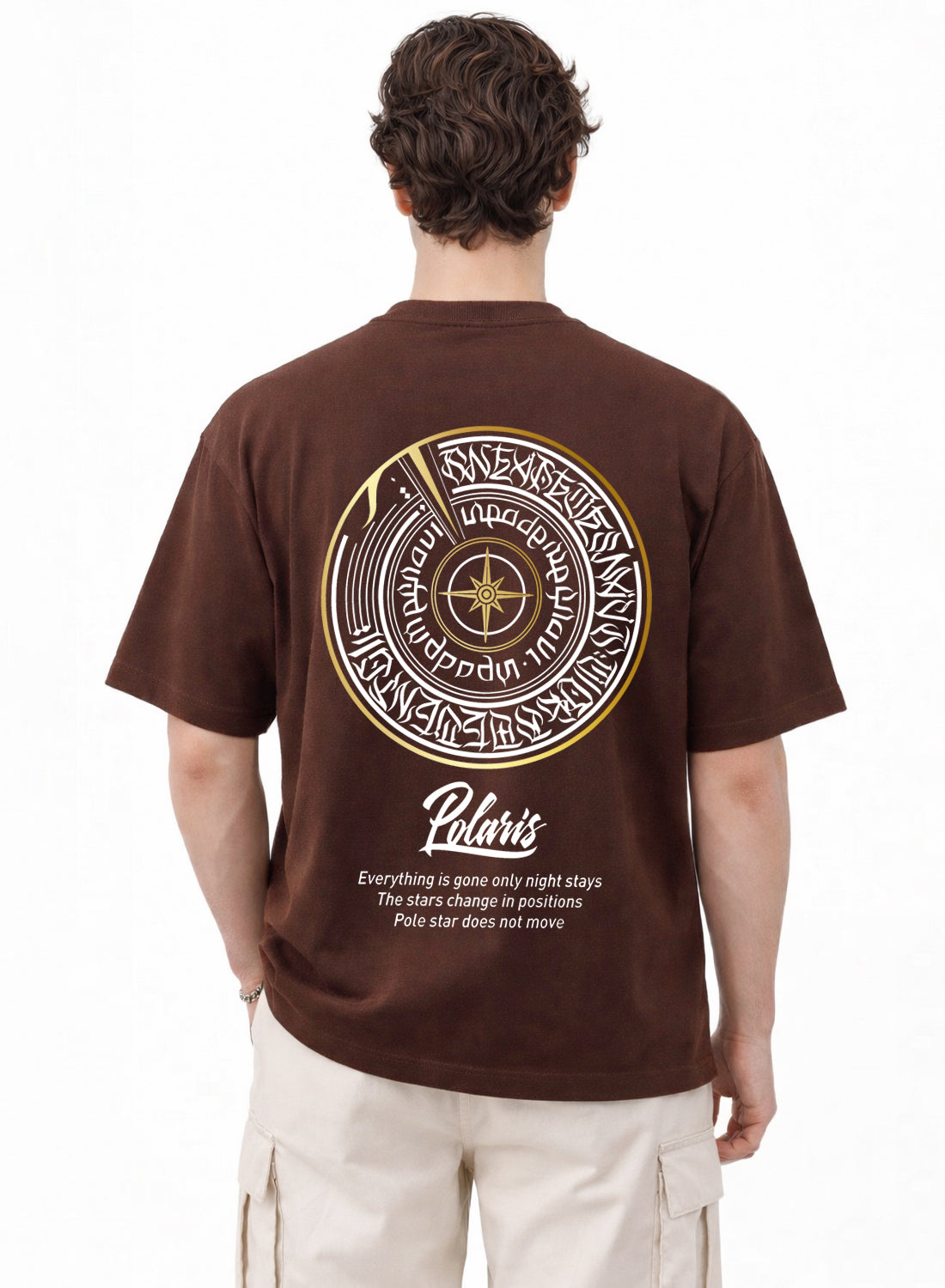 Men Oversize Fit Back Printed T-Shirt