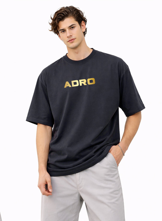 Men Oversize Fit Back Printed T-Shirt