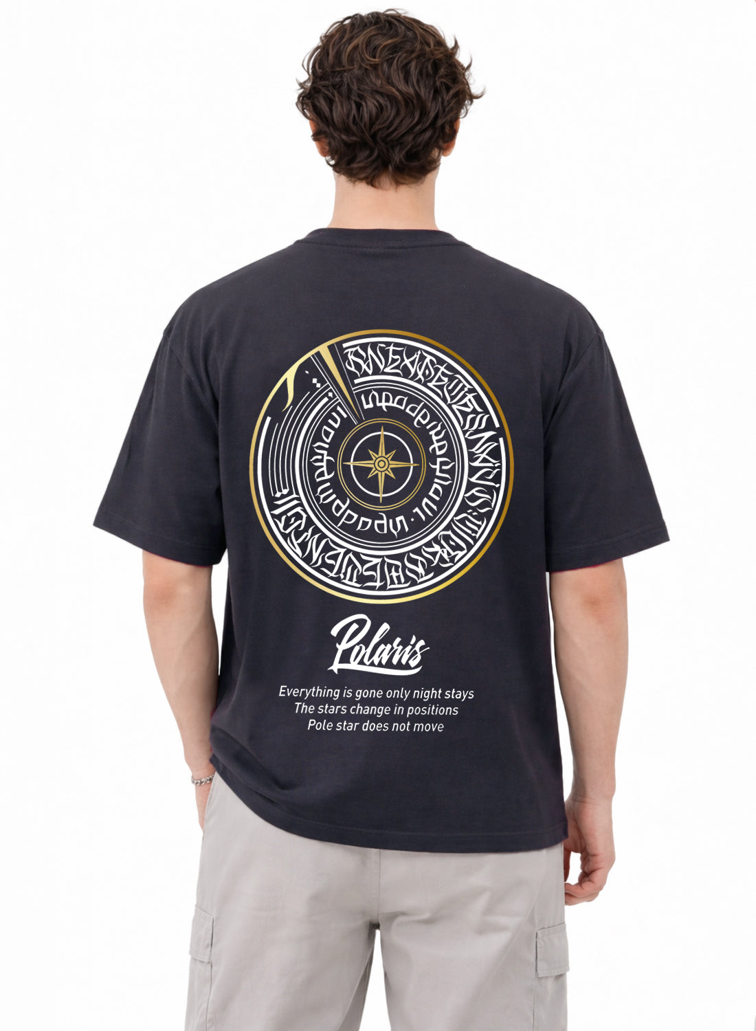 Men Oversize Fit Back Printed T-Shirt