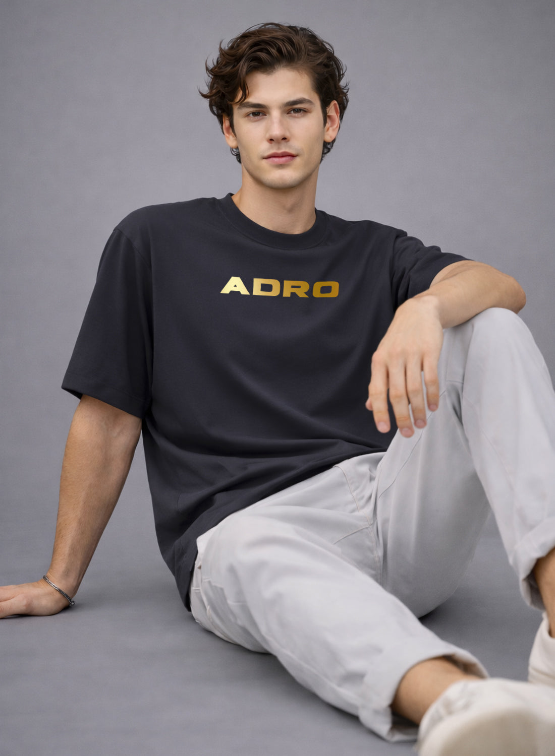 Men Oversize Fit Back Printed T-Shirt