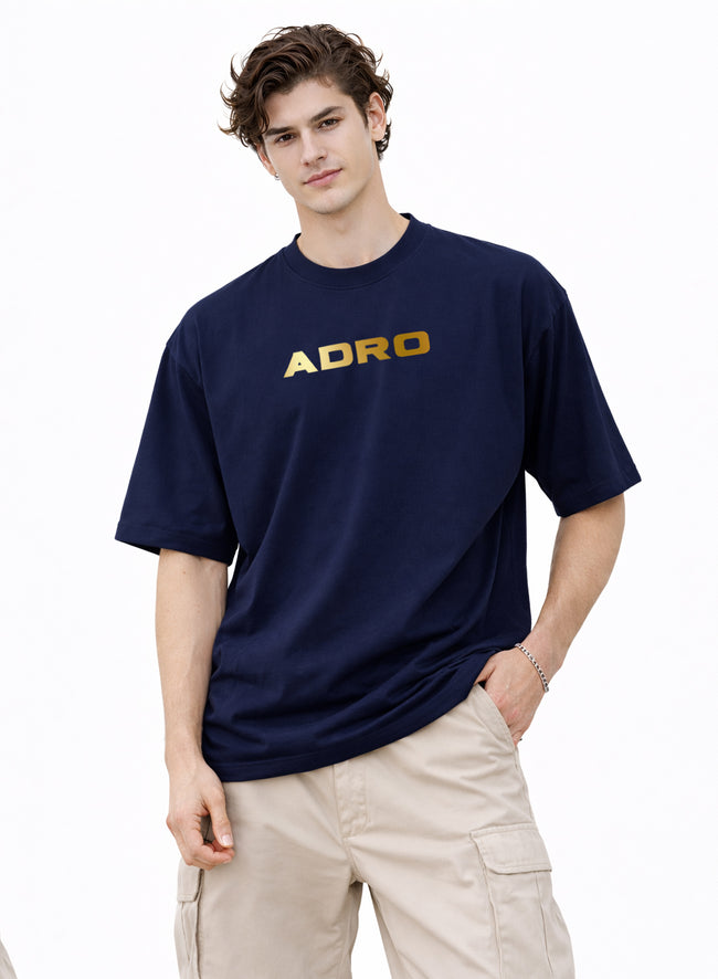 Men Oversize Fit Back Printed T-Shirt
