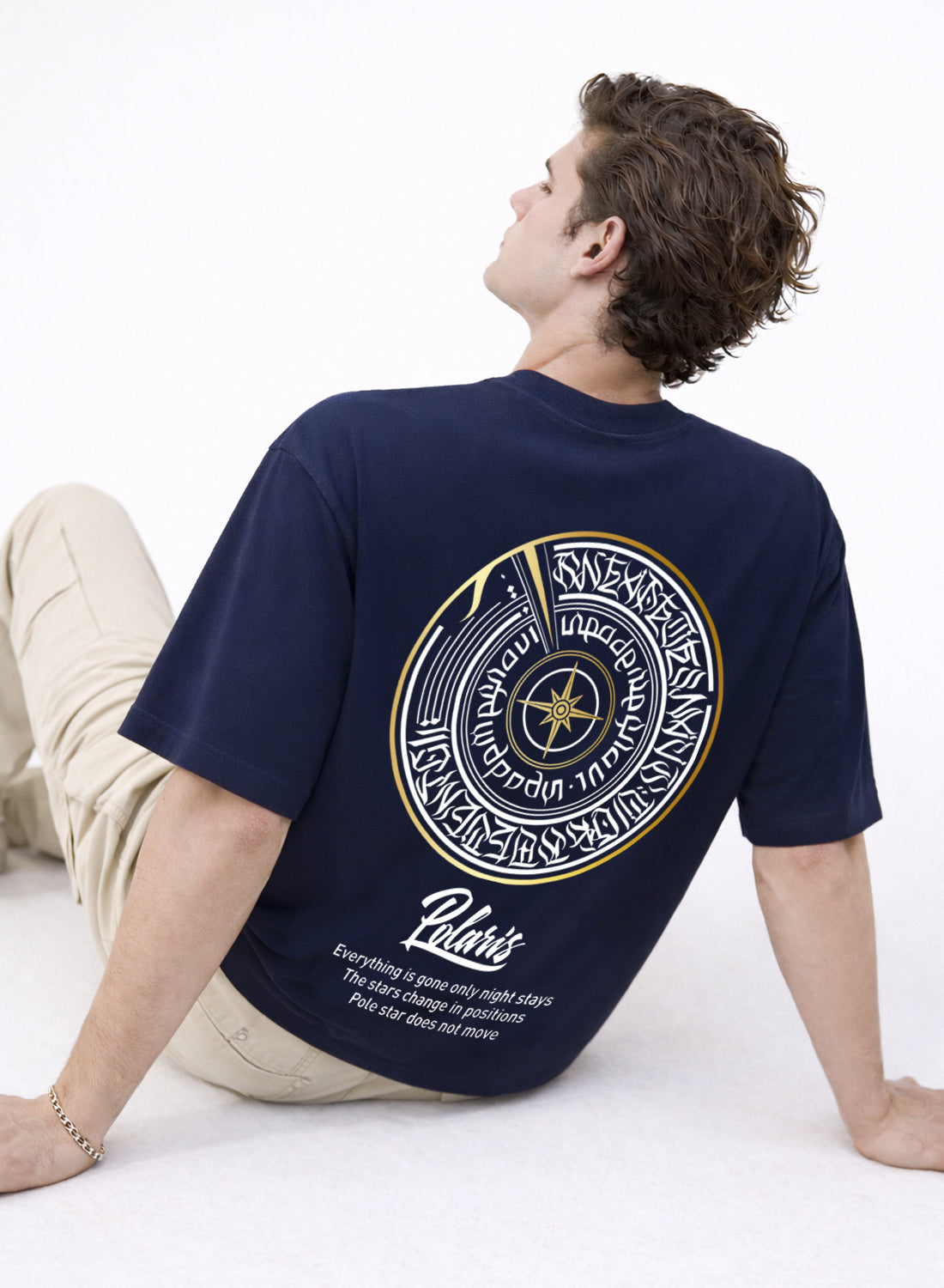 Men Oversize Fit Back Printed T-Shirt