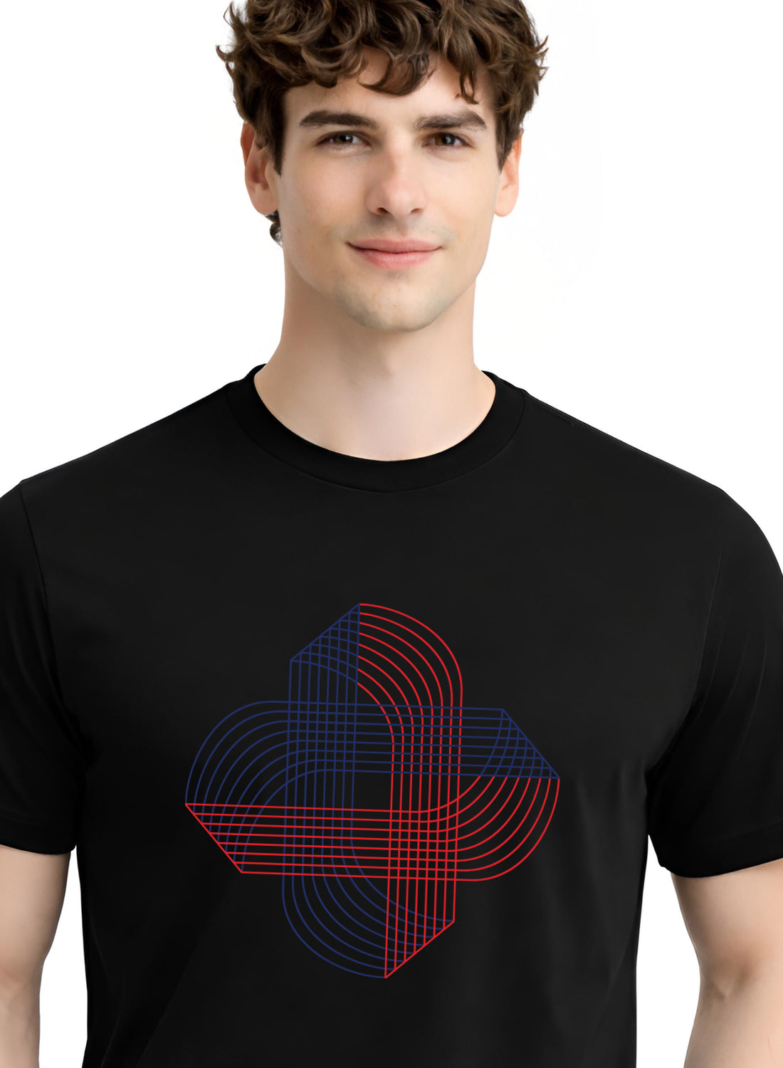 Men Black Cotton Printed T-Shirt