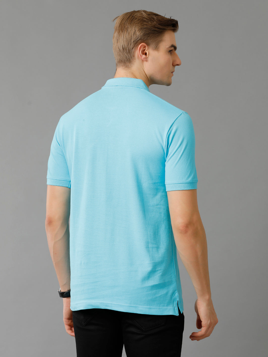 Men Blue Regular Fit Polo T-Shirt