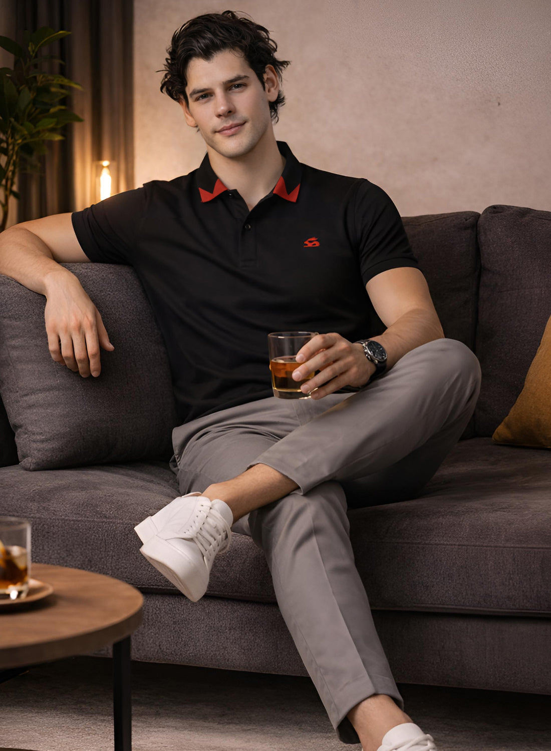 Men Cotton Polo T Shirt