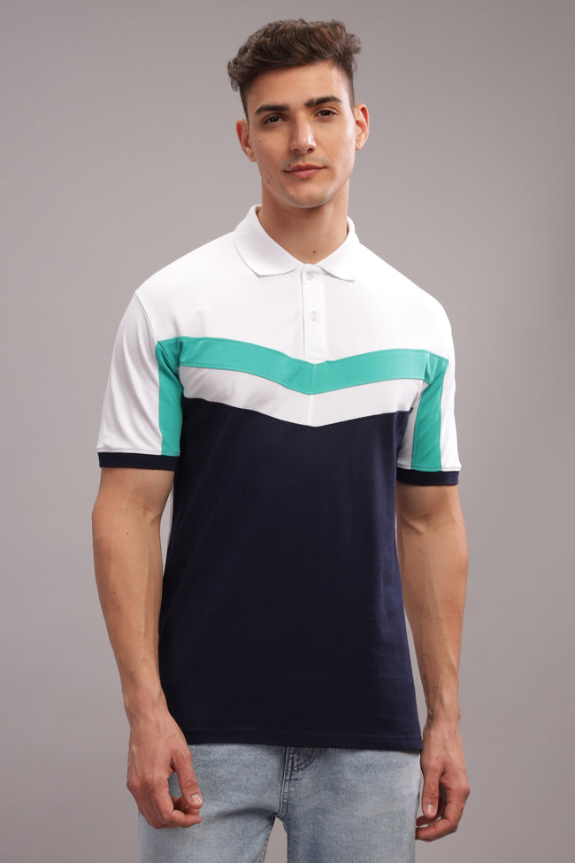 Men Multi Color Regular Fit Polo T-Shirt