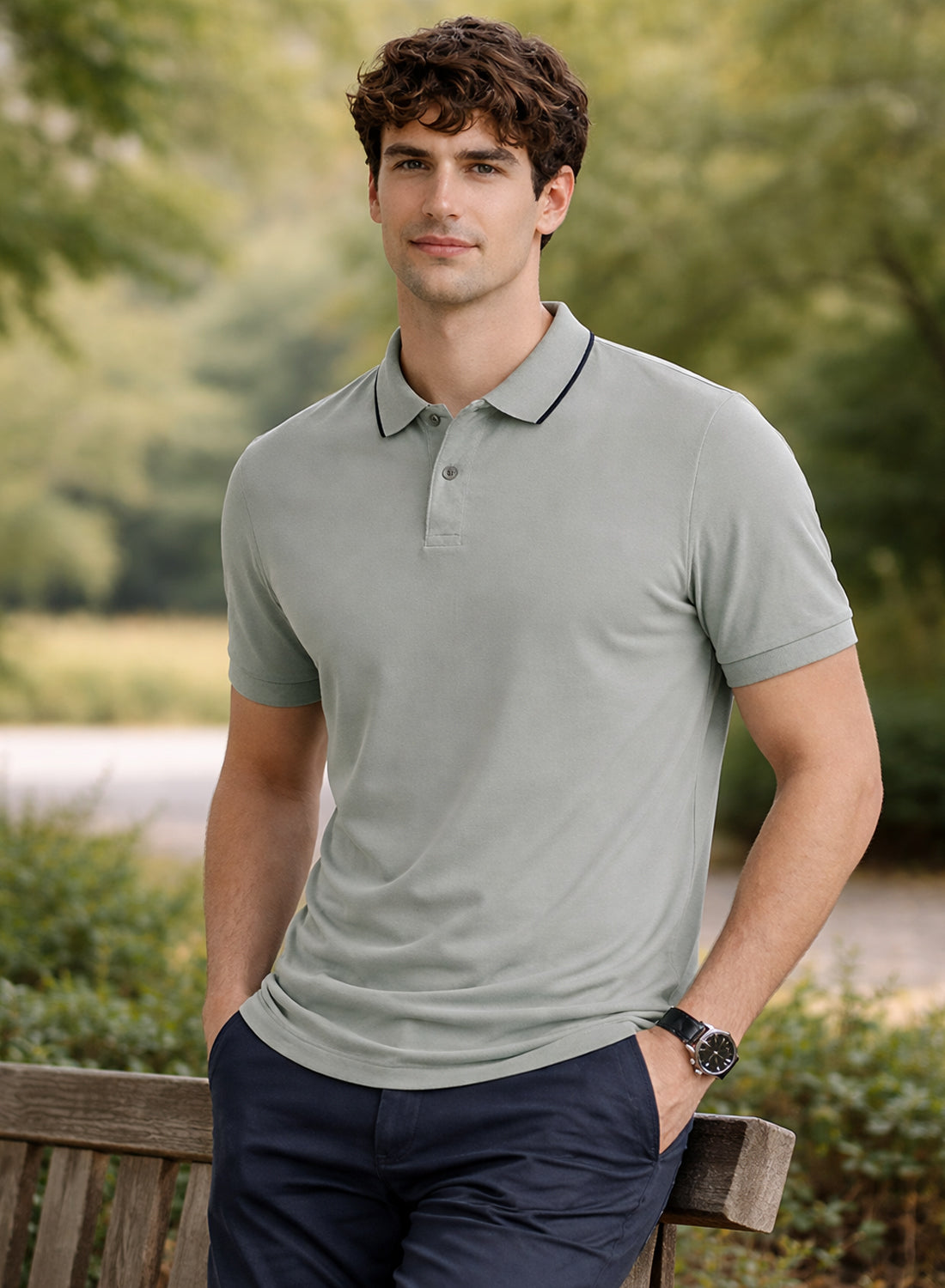 Men Polo Cotton T-Shirt