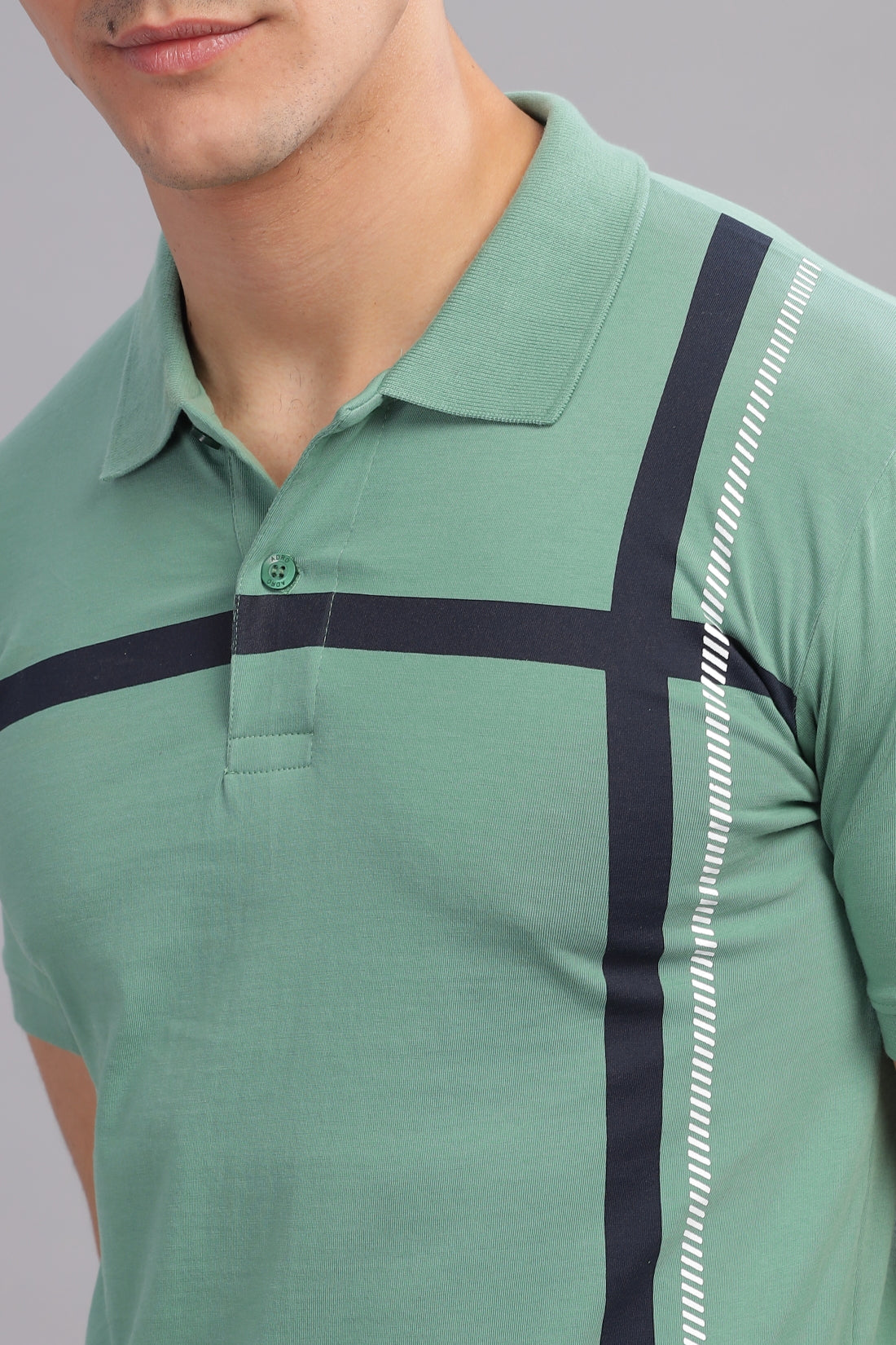 Men Green Regular Fit Polo T-Shirt