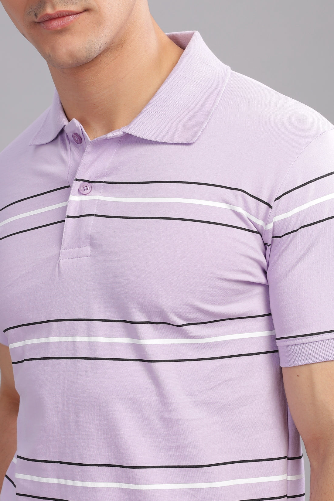 Men Purple Regular Fit Polo T-Shirt